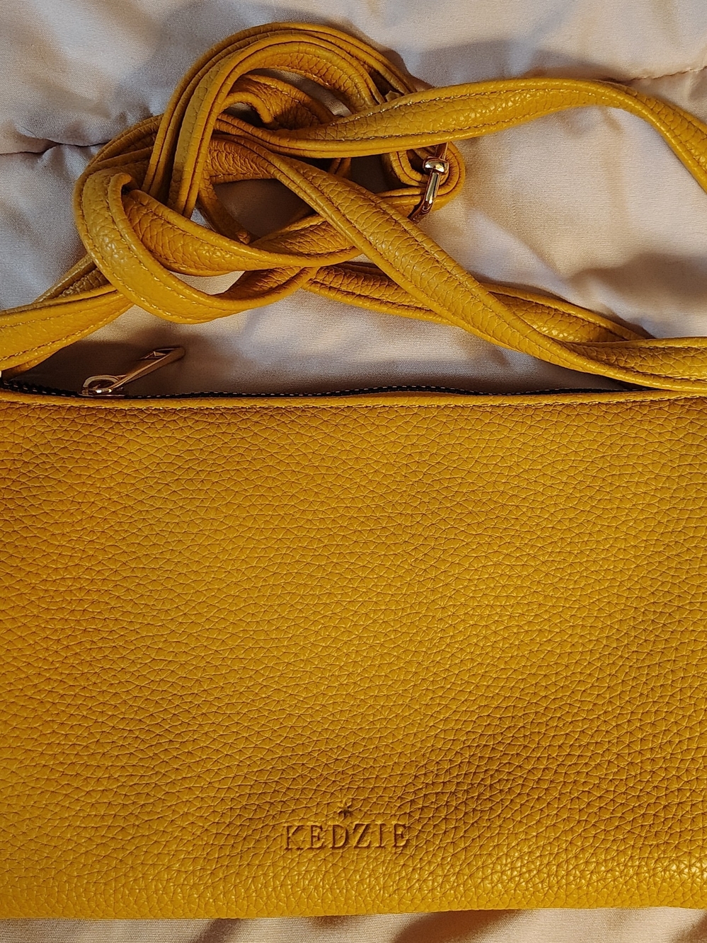 Kedzie Yellow Leather Crossbody Bag